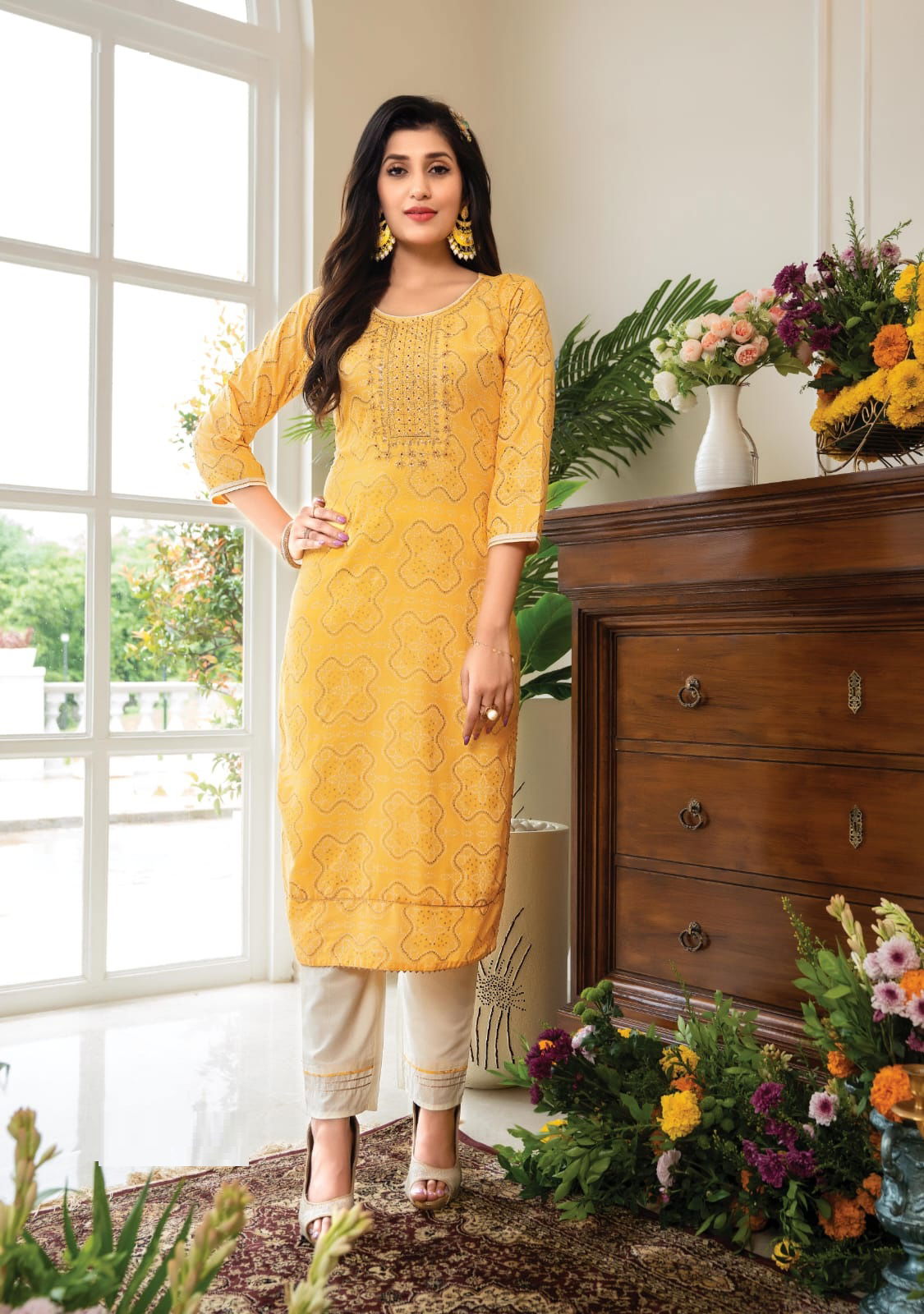 Kiana Bandhani 4 Exclusive Wholesale Kurti With Bottom Collection 